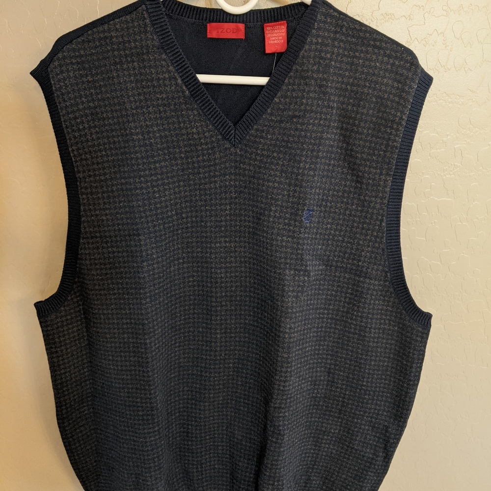 Izod Men's Luxury Sport Cotton Vest Large NWT